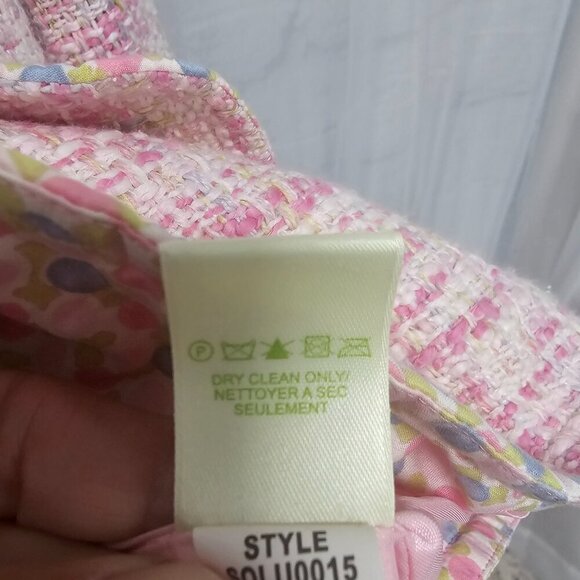 Vintage Sigrid Olsen Blazer Pink Tweed Coquette Twee Boho Office 22W - Picture 10 of 11